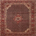 thumbnail image 1 of Ahgly Company Indoor Square Traditional Copper Red Pink Persian Area Rugs, 4' Square, 1 of 6