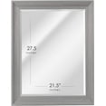 thumbnail image 5 of Head West 26.5 in x 32.5 in Framed Beveled Accent Vanity Mirror, Gray, 5 of 6