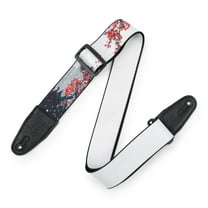 Levys 2Wide Polyester Guitar Strap | Cherry Blossoms/Snow Motif