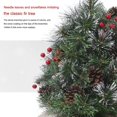 thumbnail image 4 of Aoile 3FT Pre-Lit Snow Flocked Christmas Tree in Burlap Base, Desktop Artificial Potted Xmas Tree with 70 LED Lights, 4 of 5