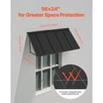thumbnail image 5 of Fixed Metal Awning 56 x 24 in, Window Awning Door Canopy, Stable Triangle Steel Frame Awnings for Doors Exterior Rain, and Snow Sunlight Protection for Door Entrance, Windows, Porches, Balconies, 5 of 7