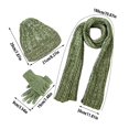 thumbnail image 3 of HNMKIU Winter Knit Scarf Hat and Gloves Set for Women Men Cozy Slouchy Cap Screen Mittens Scarves Combo Green,One Size, 3 of 4