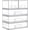 2 Small+3 Wide, variant on PETGLE Clear Stackable Storage Drawers Set of 4, Plastic Organizer Bins for Makeup, Cosmetics, Beauty Supplies,Ideal for Vanity, Bathroom,Cabinet,Pantry Organization