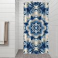 thumbnail image 2 of Indigo Tie Dye Star Shower Curtain 36"x72" ,Bathroom Decorative Shower Curtains Set with 12 Hooks,Modern Waterproof Washable Shower Curtain, 2 of 6