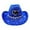 Blue, variant on Women's Hats Blue Cowgirl Hat for Girls Sequin Glitter Hat Cowgirl Accessories for Women Disco Hat