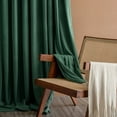 thumbnail image 2 of Lazzzy Blackout Velvet Curtains Living Room Darkening Drapes 2 Panels Rod Pocket Thermal Insulated Soft Privacy Window Treatments Green 52" x 84", 2 of 7