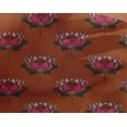 thumbnail image 4 of oneOone Georgette Viscose Fabric Lotus Block Printed Fabric 1 Yard 42 Inch Wide, 4 of 4