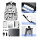 thumbnail image 4 of Easygdp Black Footprints Mochila Casual para Portátil, Mochila para Escuela, Viajes, Negocios, 4 of 6