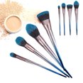 thumbnail image 3 of Juego de brochas de maquillaje de diamante, brocha para polvos y base con rombo degradado azul y negro, 4 Uds., 3 of 8