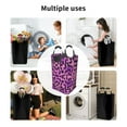 thumbnail image 4 of DouZhe 50L Rectangular Laundry Basket, Fashion Animal Leopard Texture Prints Waterproof Foldable Laundry Hamper with Aluminum Handles, 4 of 6