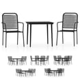 thumbnail image 2 of vidaXL Patio Dining Set Outdoor Dining Set Garden Table and Chair Set Black, 2 of 46