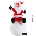 thumbnail image 2 of Matashi Murano Christmas Ornament Winter Decorative Glass Santa on Snowball Figurine, Tabletop Showpiece Centerpiece Gift for Children Mom Dad Birthday New Year Holiday Home Office Decor, 2 of 7