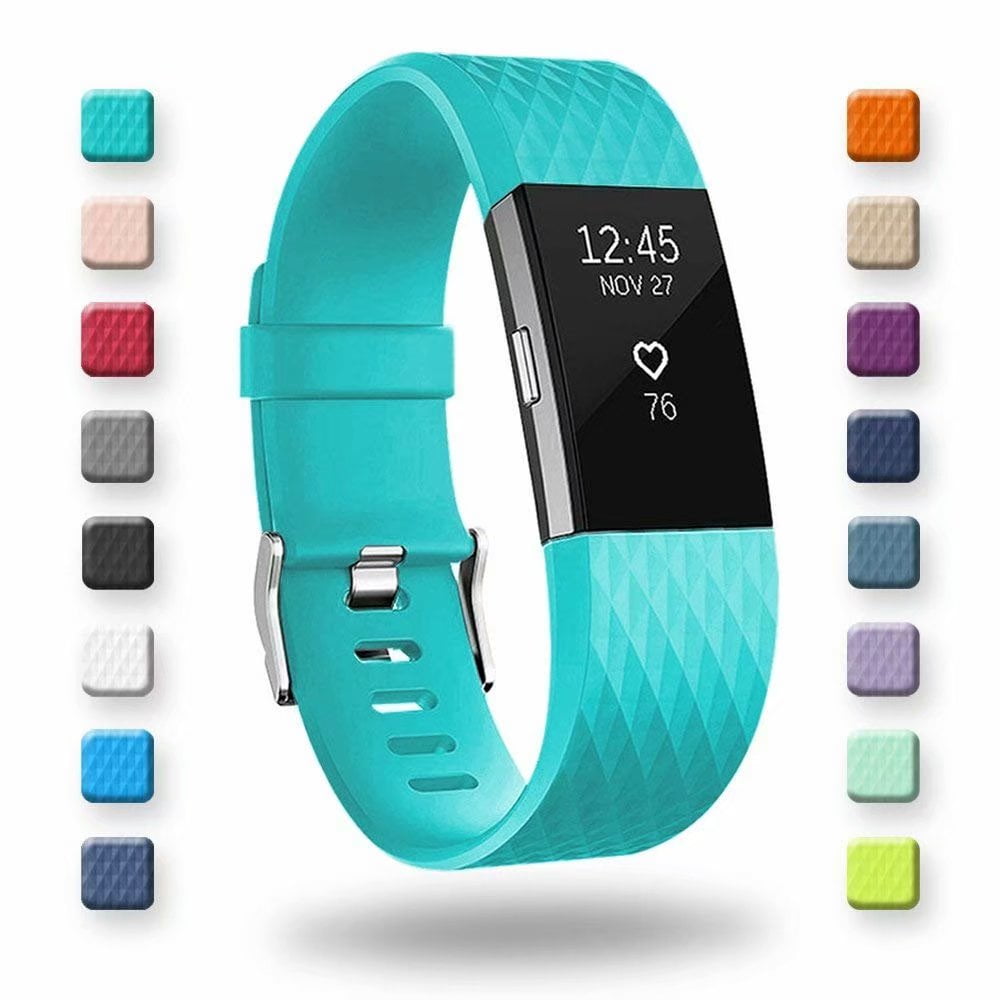 POY For Fitbit Charge 2 Bands, Adjustable Replacement Sport Strap ...