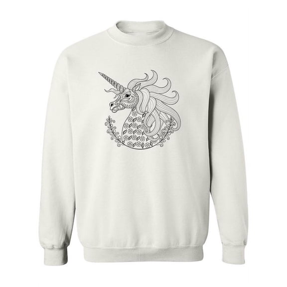 Ethnic Unicorn Head Sweatshirt Women -Image by Shutterstock, Female 5X-Large