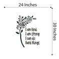 thumbnail image 4 of Home Wall Decal - I am Strong I can do Hard Things - Inspirational Motivational Design Cute Flower I am Kind positive Motivational Quote - Size: 24 In(W) x 30 In(H), 4 of 5