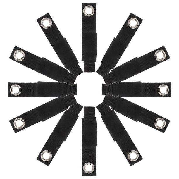 Heavy Duty Cable Ties 10Pcs for Outdoor Use Cables Black Nylon and Iron Cable Management