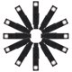 thumbnail image 1 of Heavy Duty Cable Ties 10Pcs for Outdoor Use Cables Black Nylon and Iron Cable Management, 1 of 3