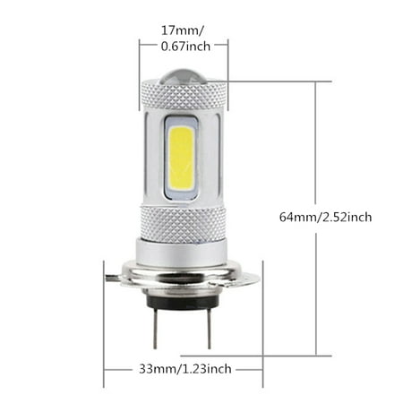 H7 80W High Power COB LED High Power DRL Fog Light Head Bulb Lamp Light Bulb Xenon White (Best H7 Bulbs Uk)