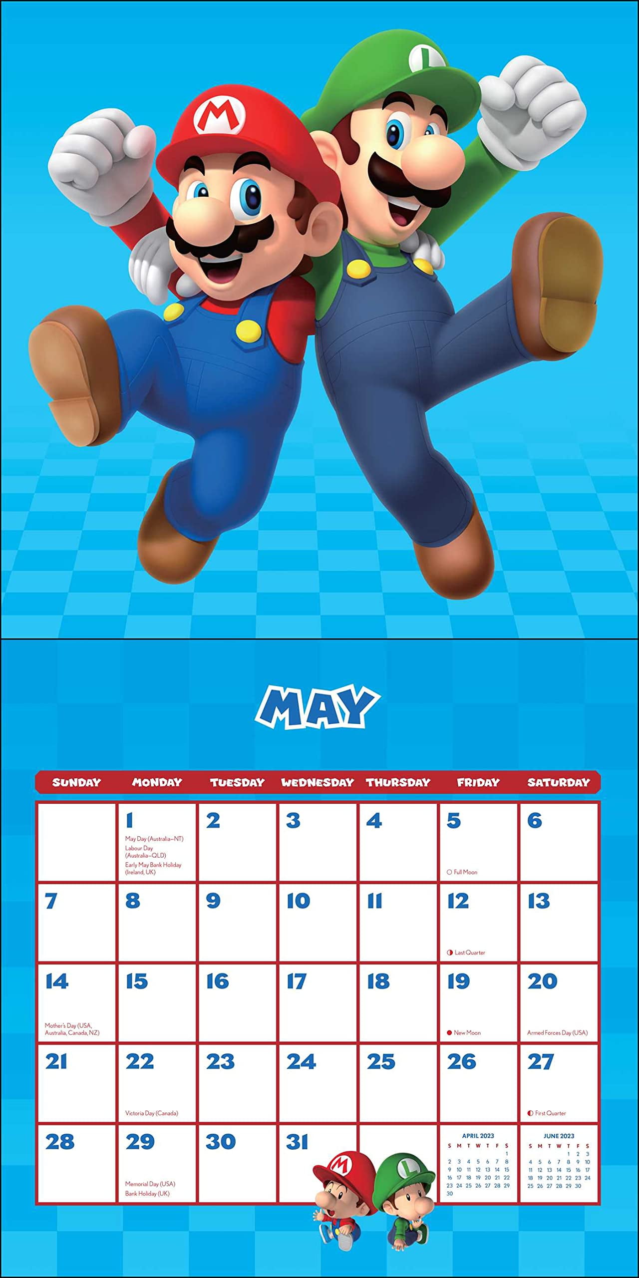 Super Mario 2023 Wall Calendar (Calendar) - Walmart.com