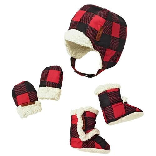 JJ Cole Bomber Hat Set Buffalo Check 