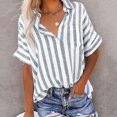 thumbnail image 2 of Aricy summer tops for women short sleeves V Neck T Shirts Trendy Casual Loose Tunic Tops Blouses Pullover Cozy Fashion Tunic Tees, 2 of 5