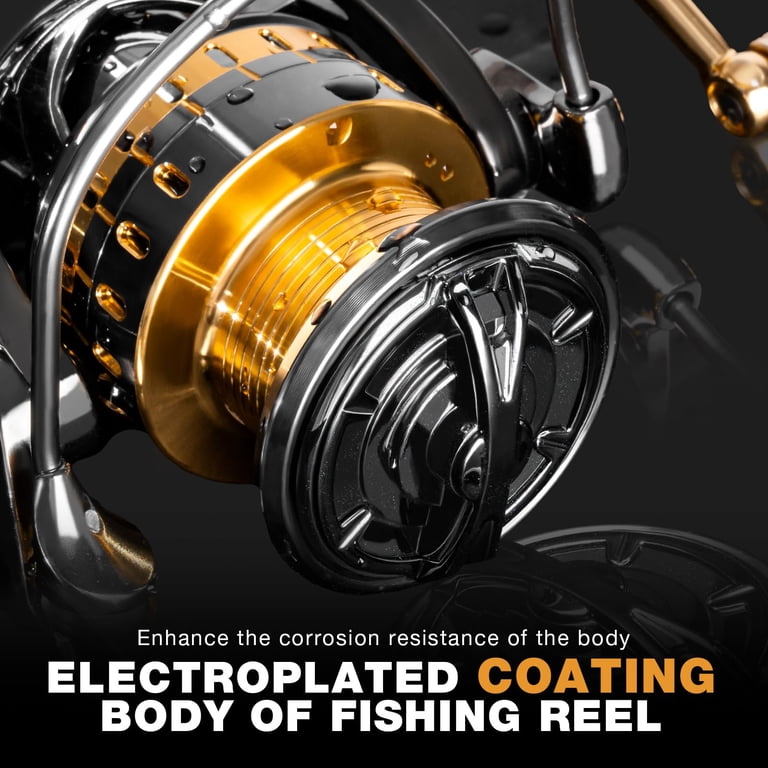 Ghosthorn Fishing Reels Freshwater Spinning Reel Saltwater Fishing Reel  13+1 Stainless Steel Ball Bearings Fishing Reel Up to 26.5LBs Max Drag  5.5:1 ...