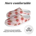 thumbnail image 6 of Daiia Floral Strawberr Print Women’s Fuzzy Slippers Memory Foam Lightweight House Shoes Cozy Loafer Flannel House Shoes-35/36, 6 of 7