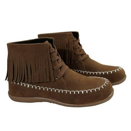 

hotio 2024 Women Ankle Booties Large Fringe Zipper Wedge High Heel Boots Motorcycle Cowgirl Boots