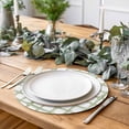 thumbnail image 2 of Sage Green Buffalo Plaid Round 13 Inch Placemats Set of 4, Farmhouse Check Stripes Geometric HeatResistant Non Slip Place Mats for Dining Table, Wipeable Braided Kitchen Table Mats for Housewarming, 2 of 9