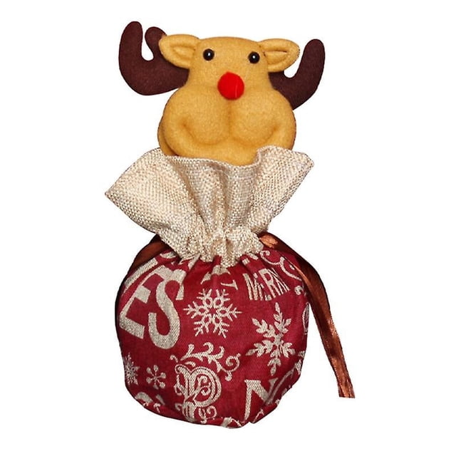 Bolsa de regalo de Navidad Suministros de vacaciones presentes Forma de muñeco de nieve/alce/Papá Noel