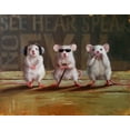 thumbnail image 2 of Heffernan, Lucia 18x15 Black Ornate Wood Framed with Double Matting Museum Art Print Titled - Three Wise Mice, 2 of 4