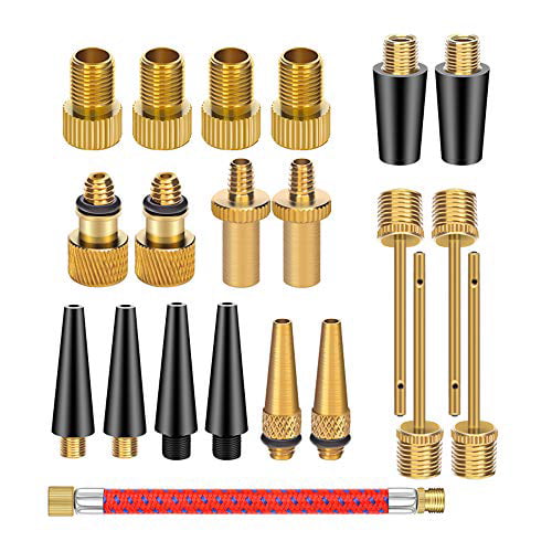 6x Inflatable Needle Nozzle Air Valve Adapter Pump Tool Kit For Football Bicycle 