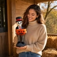 thumbnail image 6 of Sruoe Skeleton Halloween Candy Bowl Statue Spooky Skull Figure Vintage Fall Porch Decor Resin Figurine for Front Door, 6 of 7