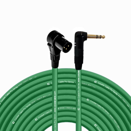 Coluber Cable Right Angle XLR Male to Right Angle 1/4" TRS 3-pin connector