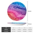 thumbnail image 2 of Picia Rainbow Glitter Cute Pattern Bone China Decorative Plate – Wall Decor with Stand and Adhesive, Elegant Ornament for Living Room, Office, or Entryway-7in, 2 of 6