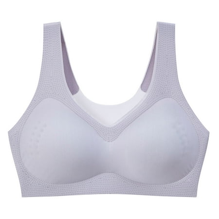 

kpoplk Womens Bras Women s Lace Bra Unlined Underwire Sheer See Mesh Plunge Embroidered Bra(Purple)