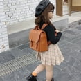 thumbnail image 4 of School Backpack Fashion Vintage Flap Cover Top Handle Bag Messenger Bag for Kids, 4 of 6