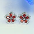 thumbnail image 3 of Camran Blue or Red Stud Earrings Cubic Zirconia Ginger Lyne Collection, 3 of 4