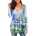 thumbnail image 1 of Camisas Para Mujer Camisetas de Gran Tamaño Manga Larga Estampado de Moda Camiseta Suelta Blusa Cuello Redondo Tops Casuales Odeerbi  ODB134054, 1 of 6