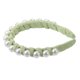 thumbnail image 5 of Diadema Unique Bargains con cinta trenzada de perlas sintéticas verde 0.79 pulgadas, 5 of 7