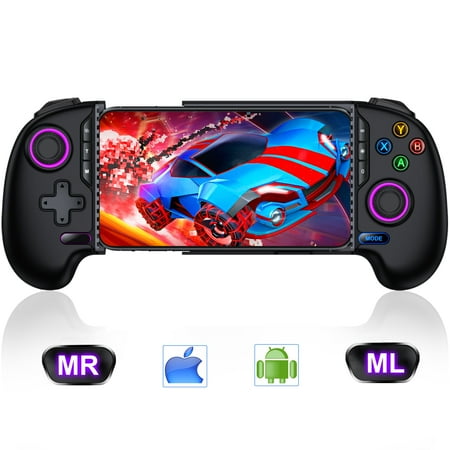 Wireless Mobile Gaming Controller: Hall Effect Sticks, Turbo, RGB & Universal iOS/Android Support