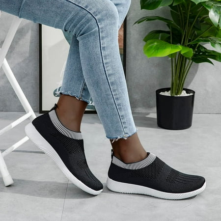 

Christmas Summer Sock Sport Style Fly Weave Lazy Women s Single Shoes