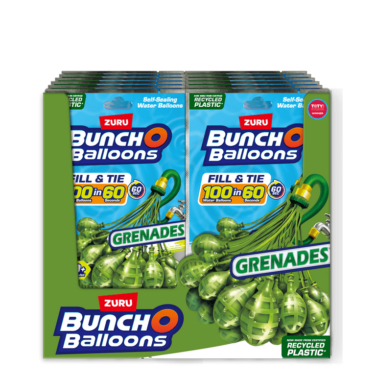 Bunch O Balloons 100 Rapid Filling Self Sealing Water Grenades 3 Pack by ZURU