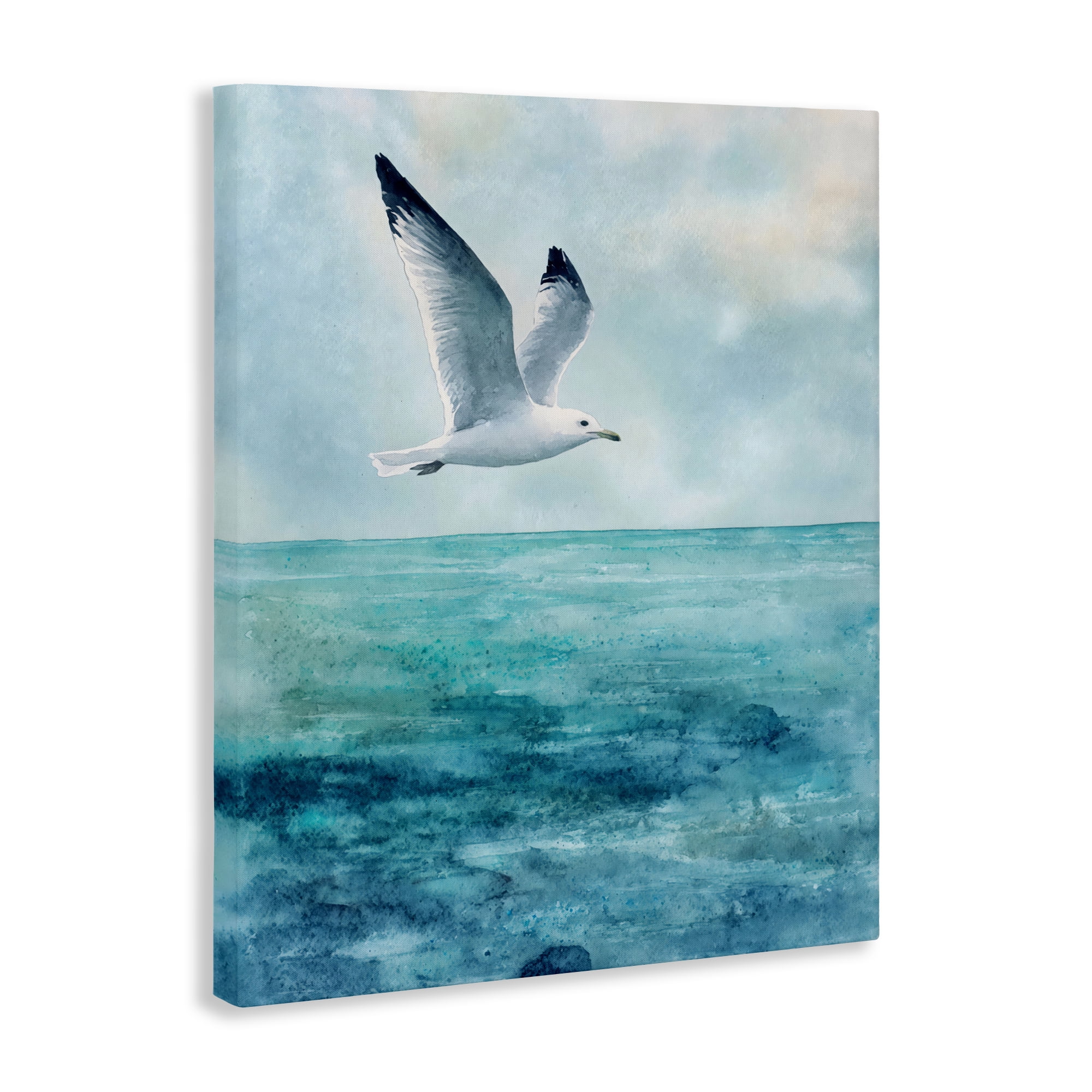 Stupell Industries Seagull With Black Tips Canvas Wall Art, design by Franklyn Gregory