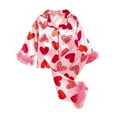 thumbnail image 1 of AJIWYH Pyjamas de la Saint-Valentin - Ensemble de Pyjamas Confortables Décontractés à Imprimé Sucré pour Filles, Rouge, pour 6-7 Ans, 1 of 8