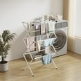 thumbnail image 2 of Fenbeli Folding Clothes Drying Rack, Dry Laundry and Hang Clothes,Towel Rack for Storage, White, 2 of 8