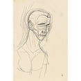 thumbnail image 2 of Karl Wiener 18x24 Black Ornate Framed Double Matted Museum Art Print Titled: Melancholie I (Around 1933), 2 of 5