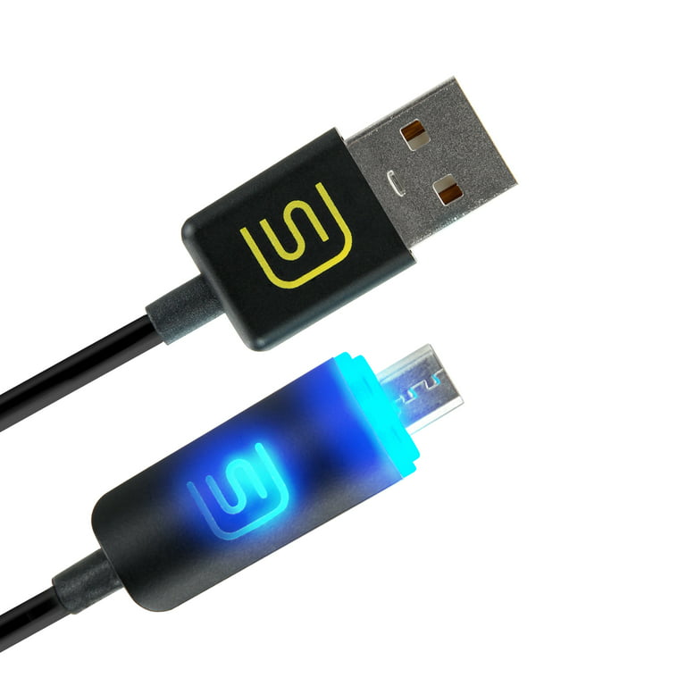 Forfalske Resultat Mellemøsten 3 ft Micro USB Cable Light Up Charging Indicator by DATASTREAM - Smart LED  Color Changing & High Speed Data Sync for Android Phones , Tablets , &  Devices - Walmart.com