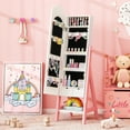 thumbnail image 3 of Topbuy Kids Jewelry Armoire Cabinet Freestanding Full Length Dressing Mirror with Large Capacity White, 3 of 9