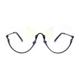 thumbnail image 3 of Lunettes de Mode pour Femmes à Demi-Monture en Métal Papillon Noir, 3 of 4